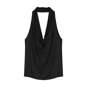 Women's Elegant Summer Tank <b>Top</b> Casual Slim Fit Hot Girl Design Scoop Neck Halter Strap Sleeveless Backless Eco-Friendly 100% - Product Image 1