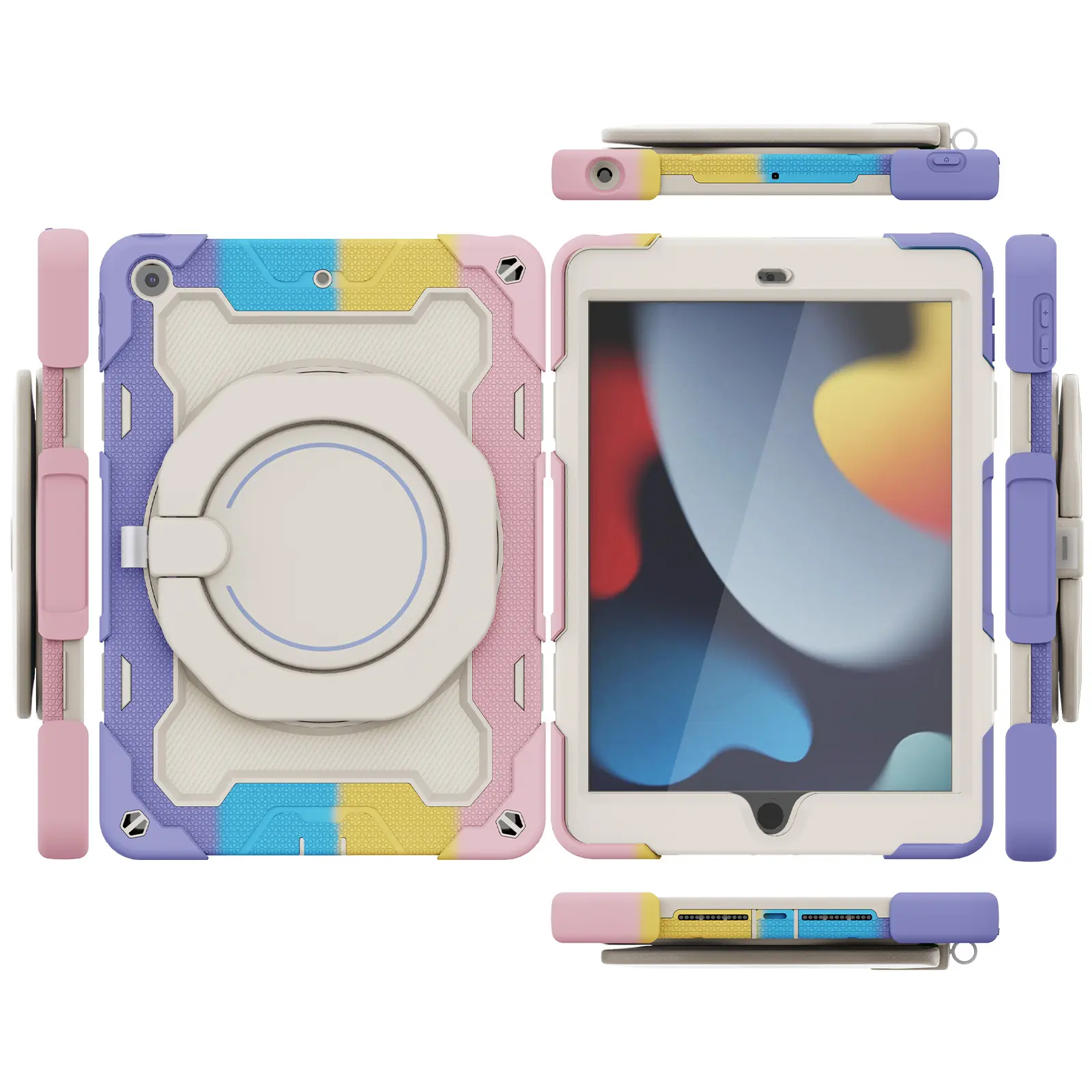 Latest Design Shockproof Clear Fashion Silicone Pc Multi function Case For Ipad Mini 6 2021