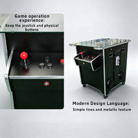 Table d'arcade rétro en métal durable à pièces 60 jeux Machine à cocktail vidéo jeu d'amusement électrique anglais 2 joueurs