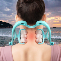 Masseur manuel doux à double point de pression pour le cou et les épaules, ciblé pour le confort de la colonne cervicale et des articulations cervicales