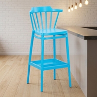 Chaises de bar empilables en plastique pour salle à manger, vente en gros d'usine, chaises de bar écologiques et durables pour jardin et terrasse