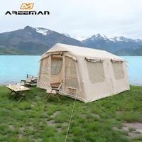 Grande tente de camping gonflable pour 8 à 12 personnes, imperméable, durable, en Oxford, tente familiale de glamping, carpas para camping de lujo grande