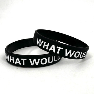 Braccialetti in silicone ispirazionali cristiani Qixi Promotional Church Gifts What Would Jesus Do - Product Image 6