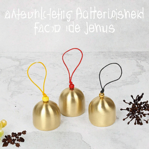 Carillons éoliens métalliques DIY, clochettes dorées en alliage de cuivre pur, cloche antivol, thème musical de Noël, technique de peinture - Temple - Product Image 2