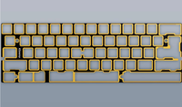 Accessoires de clavier mécanique Plaque de positionnement plaquée or PCB pour gauche et non gauche