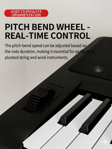 Clavier de piano numérique professionnel WK188, 61 touches lestées, portable, léger, MIDI, planche sonore en bois massif, rechargeable - Product Image 4