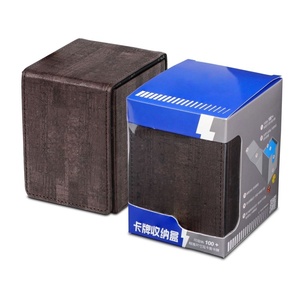 Caja de Almacenamiento de Cartas Coleccionables de Piel Sintética de Lujo FX con Doble Tapa Abatible para más de 100 Cartas, Estuche Magnético - Product Image 2