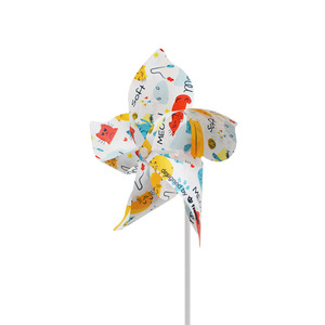 Popular Foreign Trade Eco-friendly Plastic Windmills for Garden Decoration Double-Sided Printing DIY Sublimation Blank Materials
