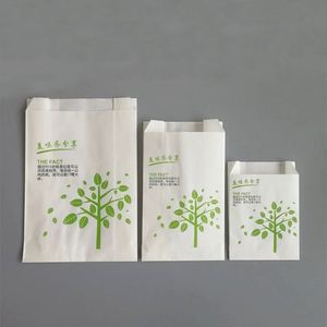 Sac en papier kraft recyclable personnalisé avec impression offset, bec verseur, résistant à la graisse et à l'eau, pour aliments (burgers, frites, chips) jetables - Product Image 2