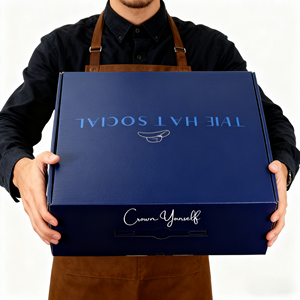 Tùy Chỉnh <span class=keywords><strong>Crush</strong></span> Bằng Chứng Máy Bay Hat Hộp Nhà Máy Trực Tiếp Vật Liệu Tái Chế Cap Hộp Xách Tay Sóng Quà Tặng Bao Bì Cho Hat - Product Image 1