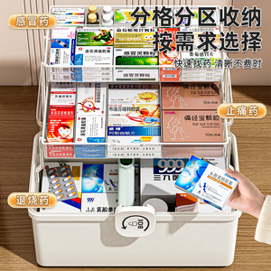 Caja de Medicamentos Grande Xingyou, Contenedor de Almacenamiento Transparente con Compartimentos y Cerradura - Product Image 2