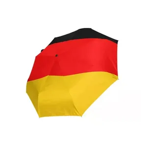 Großhandel Custom Logo Halbautomat ische Europa Deutschland Flagge Regenschirm Mit Logo Werbe geschenke