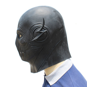 Máscara de látex con cabeza de superhéroe, Zoom negro, accesorio de disfraz de supervillano, máscara de cabeza completa - Product Image 4