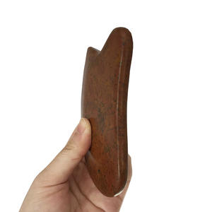 Massaggiatore <span class=keywords><strong>Viso</strong></span> Portatile in Giada Rossa Naturale al 100% con Logo Personalizzato e Funzione Musicale per Applicazione sul Corpo - Product Image 5