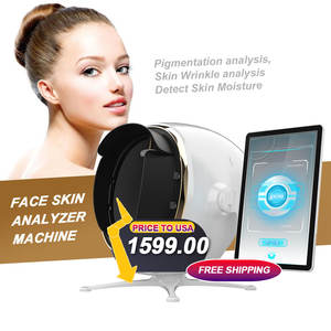 Portable spa utiliser 3d testeur magique <span class=keywords><strong>visage</strong></span> acné scanner système de miroir facial dispositif peau cheveux analyseur machine analyse de la peau - Product Image 6