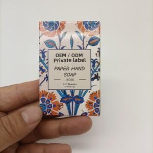 Bolsillo portátil Mini Disolución Lavado de <span class=keywords><strong>manos</strong></span> Jabón desechable Papel Lavado de <span class=keywords><strong>manos</strong></span> Suministros de viaje ecológicos - Product Image 2