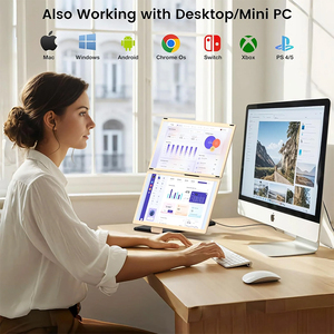 Nouvel écran portable S6 15,6 pouces, triple écran pliable IPS LCD, extension d'ordinateur portable, FHD 1080P, USB C, plug and play - Product Image 6
