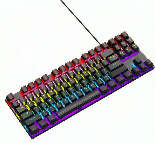 K87 Mechanical Keyboard, 87Keys RGB Lighting Full Anti-ghosting, for Gaming & Office Use