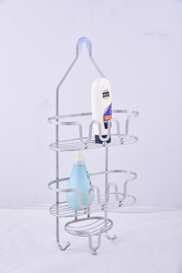 FIRST HORSE All-in-one Design 2 Tiers Chrome <strong>Shower</strong> Caddy Bathroom Accessories Rustproof <strong>Shower</strong> <strong>Rack</strong> with Soap Holder - Product Image 2