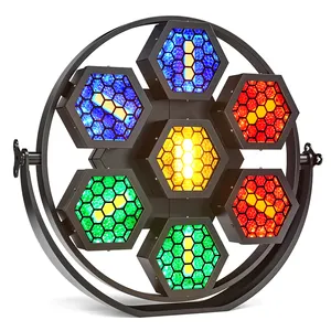 U`King 350W Mini 7Pcs Retro Lights Dmx512 Control Light 8/32Ch Channel For Disco Party Club Bar Dj Show Stage Lighting
