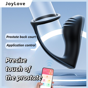 Precio de fábrica <span class=keywords><strong>original</strong></span> de silicona recargable de goma pene vibrador anillo vibrador tapón Anal juguetes para juguetes sexuales anales - Product Image 2