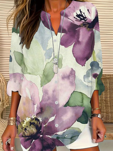 Chemisiers pour femmes, style polyvalent, motif floral noir, nouvelle collection, vente en gros - Product Image 3