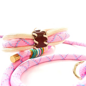 Conjunto de Correa y collar de perro trenzado de nailon multiusos ajustable de lujo <span class=keywords><strong>Elizabeth</strong></span> Cuerda gratis personalizada para perros y cachorros - Product Image 4