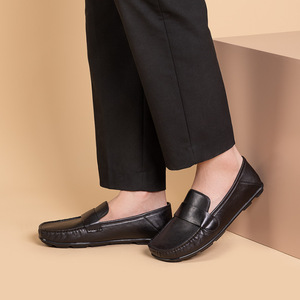 Chaussures pour hommes en cuir décontractées de forme bateau, nouvelle conception de haute qualité 2026, semelle en caoutchouc souple - Product Image 3