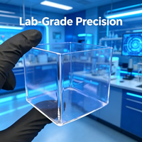 Placa de Cuarzo Transparente Profesional Personalizada, Recipiente Circular para Cultivo Celular de Semiconductores, Servicios de Soldadura y Corte, Uso en Laboratorio