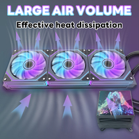 Refroidisseur Liquide Aidecoolr RGB 360mm pour Processeur, Refroidissement à Eau pour PC de Jeu avec Ventilateurs ARGB Silencieux, Dissipateur Thermique à Boucle Personnalisée