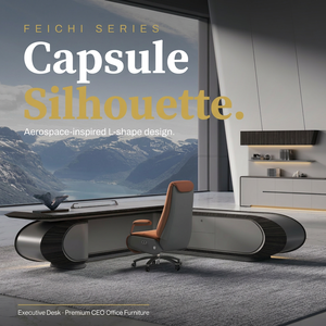 Scrivania Direzionale di Lusso, Design Moderno e Minimalista, Finitura Lucida, Tavolo per CEO e Ufficio VIP - Product Image 2