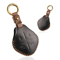Nueva Funda para Llaves Vintage, Apta para el Coche Jietu Chery Tu Dasheng Idm, Funda para Llaves de Cuero Genuino Hecha a Mano