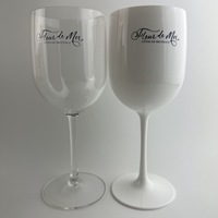 Verre à vin en acrylique transparent de 16oz pour événements