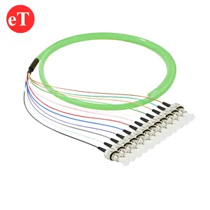 FTTH – ensemble de câbles Multimode FC UPC, 1m, 1.5m, OM5, Fiber optique à 12 cœurs, queue de cochon