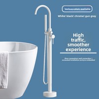 Vente directe d'usine, baignoire sur pied, douche de salle de bain tout en cuivre, robinet colonne chaud et froid, ensemble de douche pour hôtel et maison