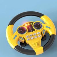 Juguetes de Volante Eléctrico para Niños, Juguetes Educativos para la Primera Infancia, Juguetes de Simulación de Conducción con Ventosa y Música