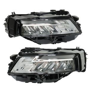 Ensemble de phares LED d'usine en vente, côté gauche + droit, pour <span class=keywords><strong>Nissan</strong></span> <span class=keywords><strong>Rogue</strong></span> SL SV 2021-2023, chrome noir, lentille transparente - Product Image 1