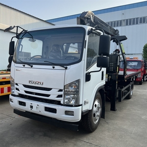 Camion de dépanneuse HOWO 4x2 5 tonnes plate-forme polyvalente transporteur de voiture dépanneuse de récupération de route <span class=keywords><strong>plateau</strong></span> coulissant inclinable un à deux avec <span class=keywords><strong>grue</strong></span> - Product Image 2