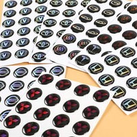 Autocollants en résine époxy, étiquettes cristallines, marques de commerce en PVC colorées, imprimées au laser/UV, rondes, pour supermarchés et consommateurs
