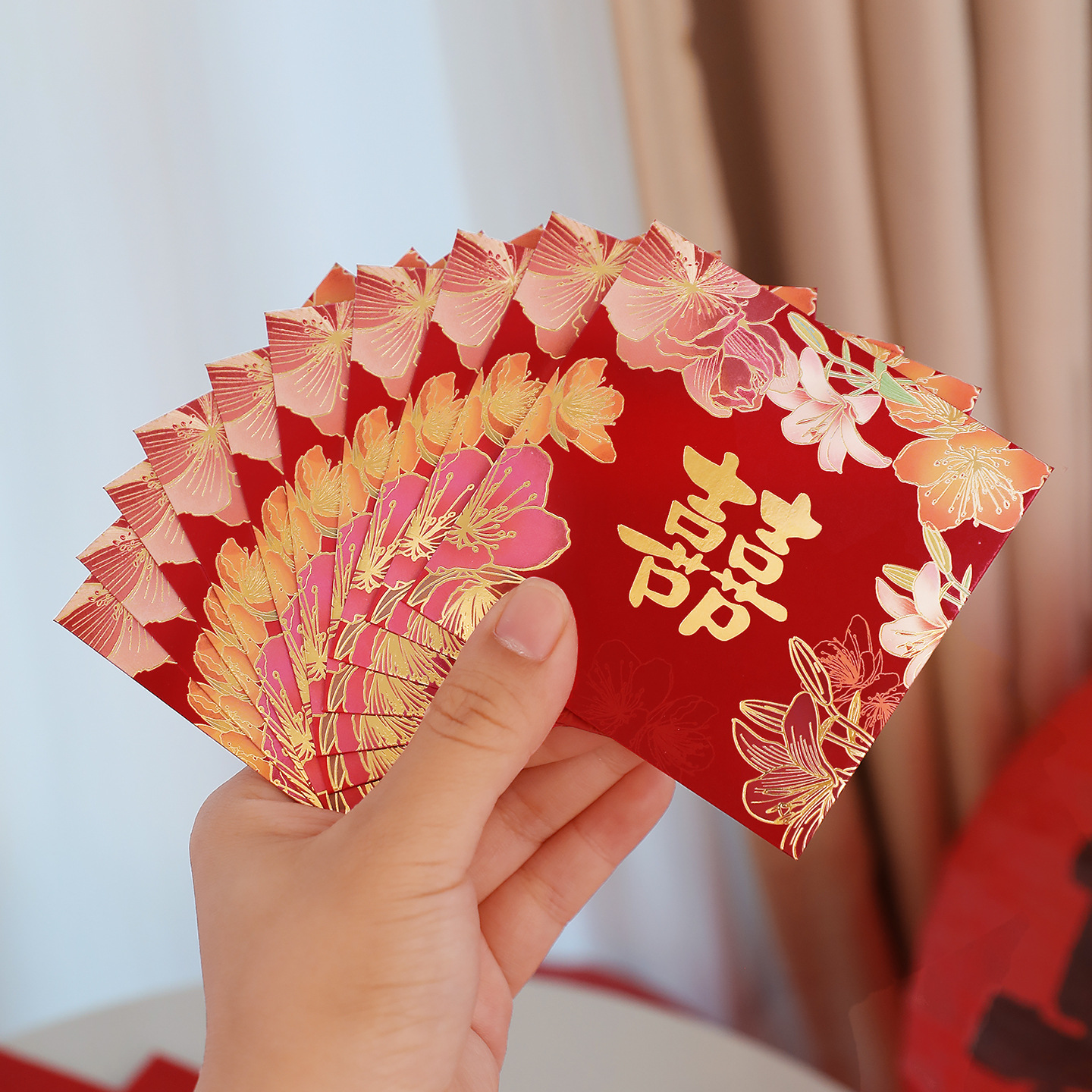Small flowers like brocade red envelope