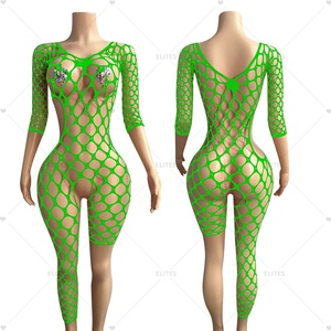Costumes sexy ELITES avec taxes incluses, tenue de strip-teaseuse ornée de diamants, vêtements de performance, vêtements de danse exotique en résille - Product Image 5