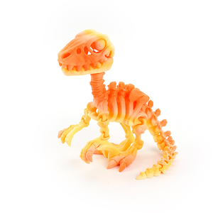 3D Printed Velociraptor Dinosaur Skeleton Series Handcrafted Plastic Glass Toy Decorations Fun and Creative Frozen Characters - Product Image 3