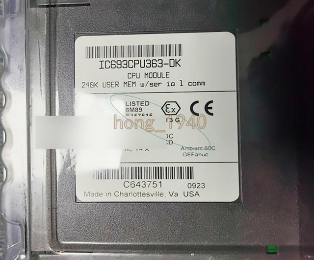 New Original Ready Stock IC693CPU363-DK Industrial Automation PAC Dedicated PLC Programming Controller