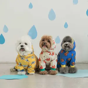 Pet dog impermeabile all-wrap impermeabile poncho all'ingrosso impermeabile personalizzato per cani con cappuccio cappotto antipioggia per cani di grandi dimensioni