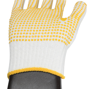 Guanti da lavoro in maglia di cotone punteggiato in Pvc rivestiti con punti in Pvc sulla protezione delle mani sul palmo sul lavoro - Product Image 3
