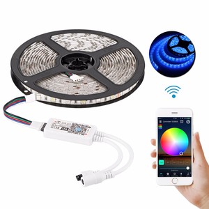 Tira de Luces LED RGB de 5 Metros, Inteligente, WiFi, 5050, IP65, Resistente al Agua, Compatible con Alexa, 12V, Control Remoto, Cortable, 60 LED/m, 2 Años de Garantía - Product Image 1