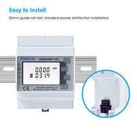 Medidor de kWh electrónico estático activo pequeño con Modbus RS485, carril Din trifásico de 4 Mod, 2 unidades, 2 unidades
