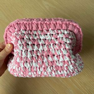 Bolsa de Maquillaje de Ganchillo Hecha a Mano, Ecológica y Personalizada, para Organizador, Plegable, Ligera, Bolsas de Cosméticos de Viaje para Mujer - Product Image 5