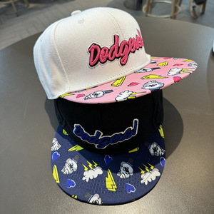 Adjustable 5-Panel Cotton Baseball <b>Cap</b> 3D Embroidery Men's <b>Flat</b> Brim Hip Hop <b>Cap</b> with Embroidered Logo <b>Flat</b> Bill Snapback Hat - Product Image 4