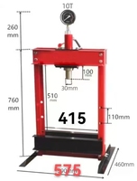 Équipement pour véhicules de 10, 12, 20, 30, 50 et 100 tonnes avec manomètre, treuil manuel, presse d'atelier, quincaillerie et outils hydrauliques